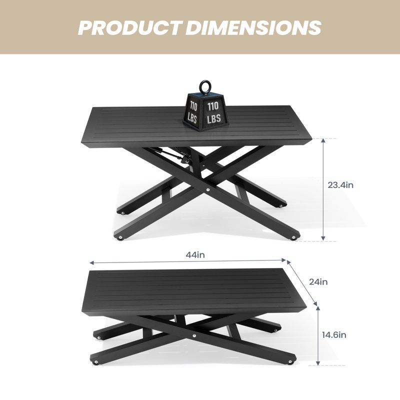 Red Barrel Studio® Lift-top Outdoor Coffee Table & Reviews | Wayfair